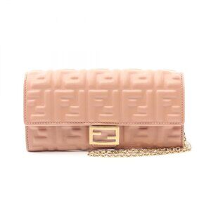 Fendi FF Leather Shoulder Bag